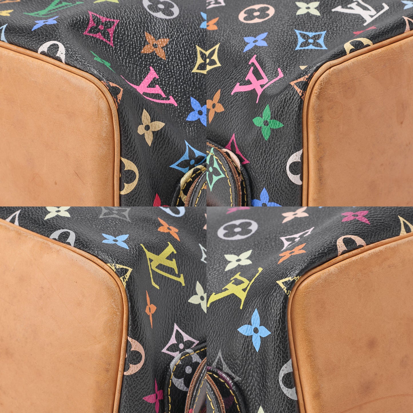 Louis Vuitton Shoulder Bag, Monogram Multicolor, Canvas, Black, Gold-Tone Hardware, Pre-Owned - Vintage La Charme