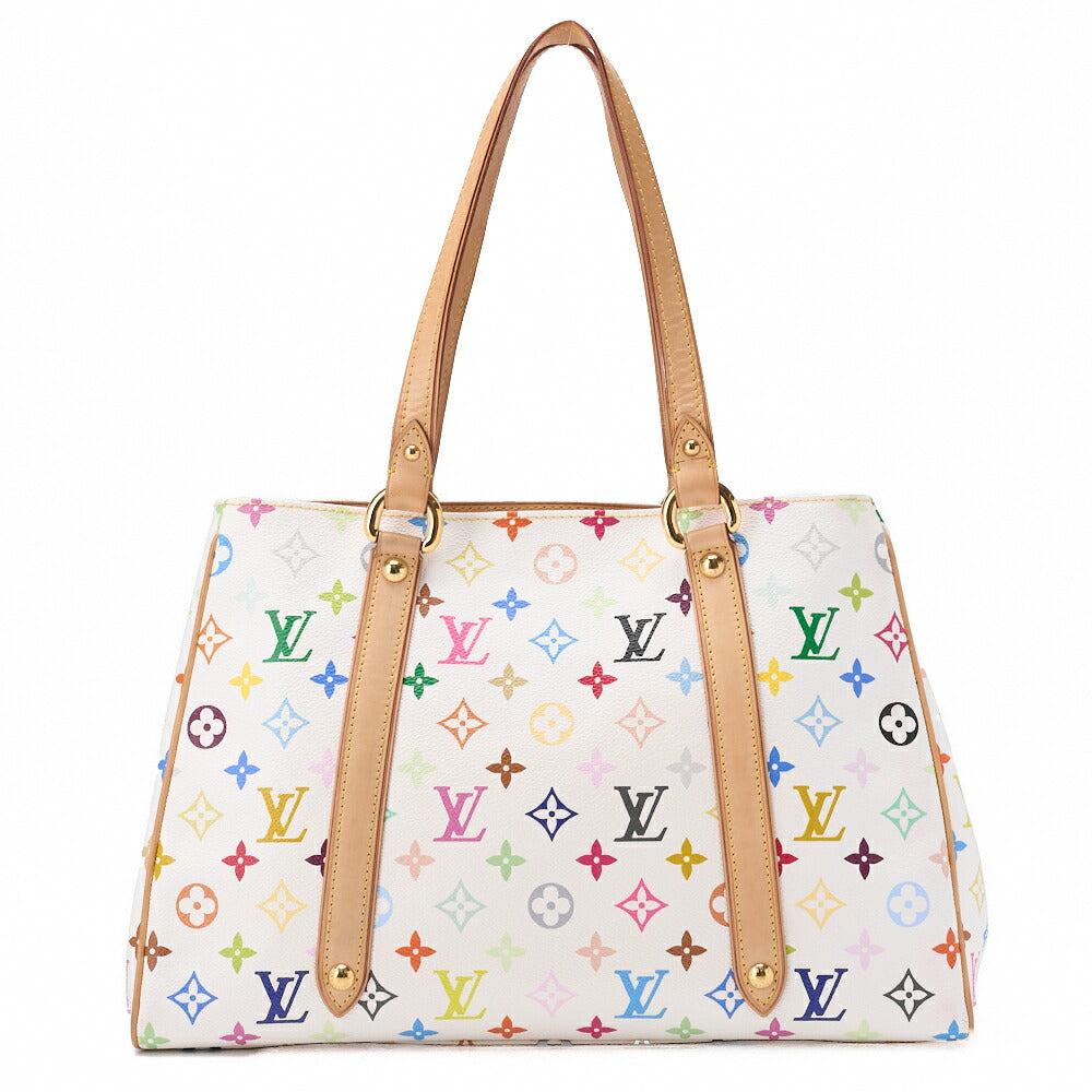 Louis Vuitton Umhängetasche 2WAY Monogram Multicolor Canvas Weiß Goldfarbene Hardware Gebraucht