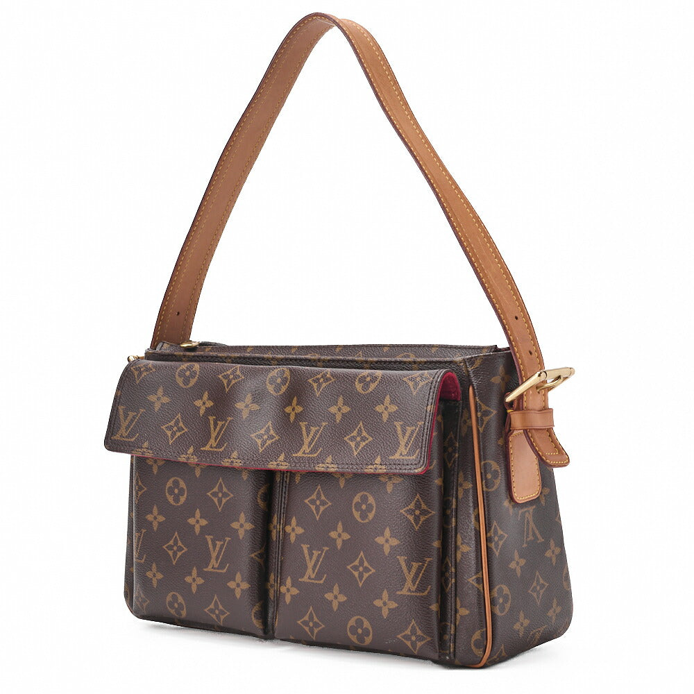 Louis Vuitton Handtasche Monogram Deauville Canvas Braun Goldfarbene Hardware Gebraucht