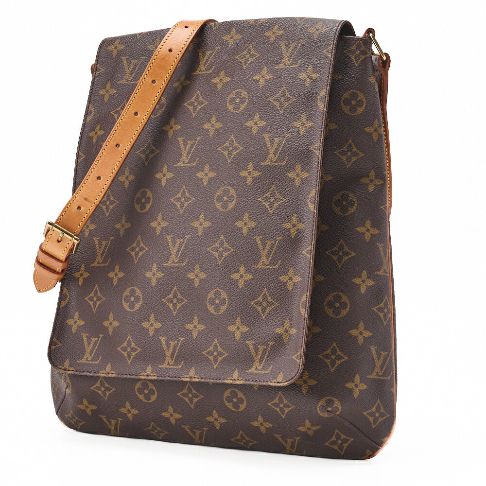 Louis Vuitton Umhängetasche, Monogramm, Canvas, Braun, Goldfarbene Hardware, Gebraucht