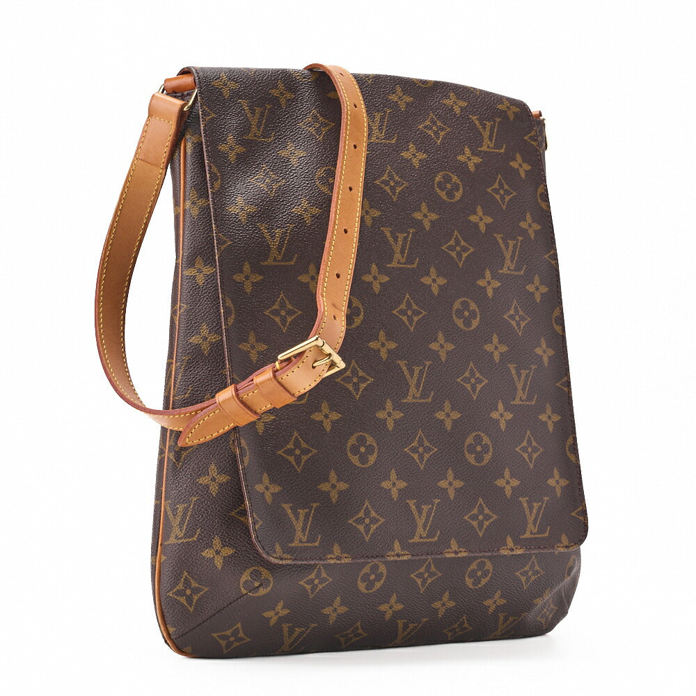 Louis Vuitton Umhängetasche, Monogramm, Canvas, Braun, Goldfarbene Hardware, Gebraucht