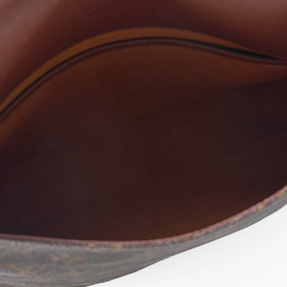 Louis Vuitton Umhängetasche, Monogramm, Canvas, Braun, Goldfarbene Hardware, Gebraucht