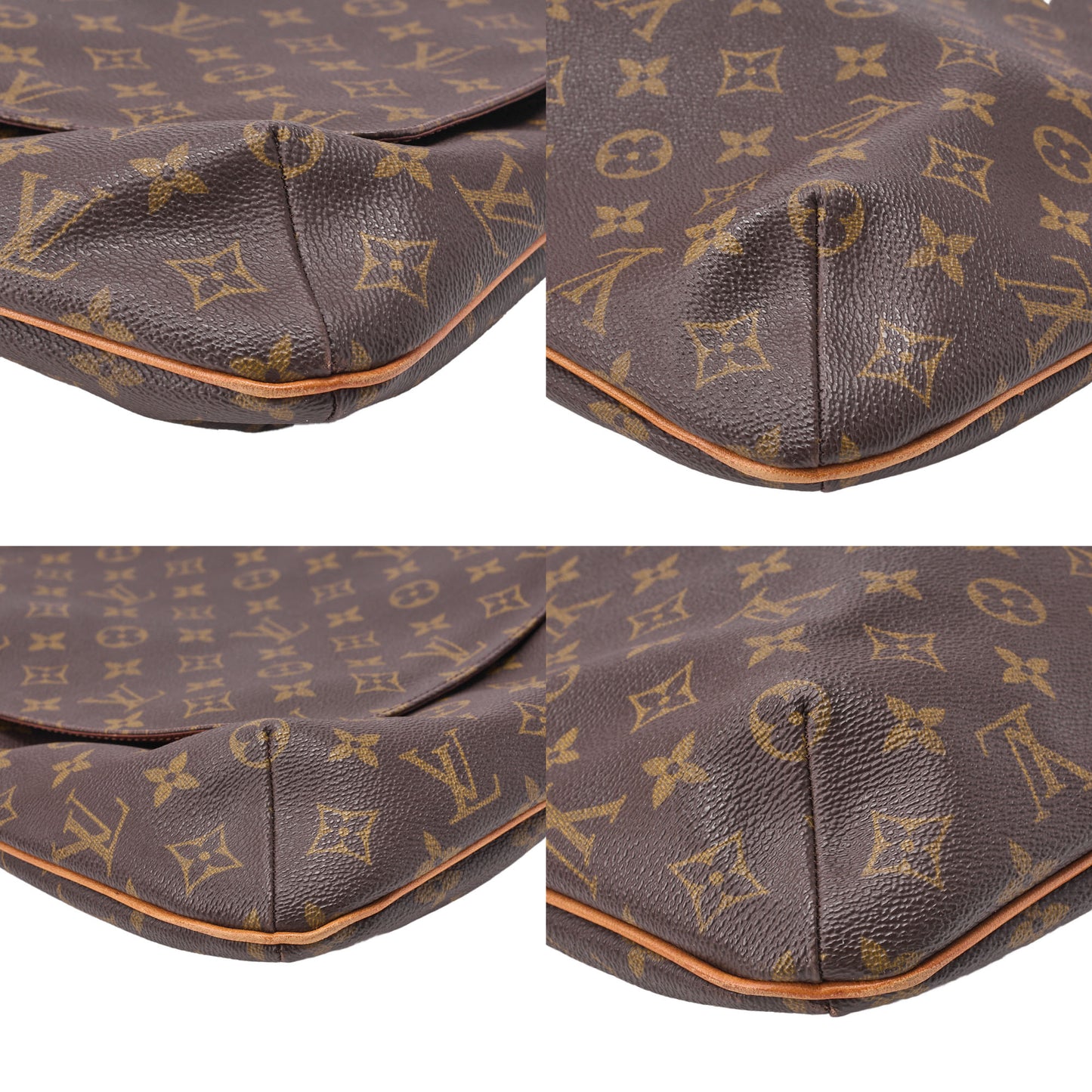 Louis Vuitton Umhängetasche, Monogramm, Canvas, Braun, Goldfarbene Hardware, Gebraucht