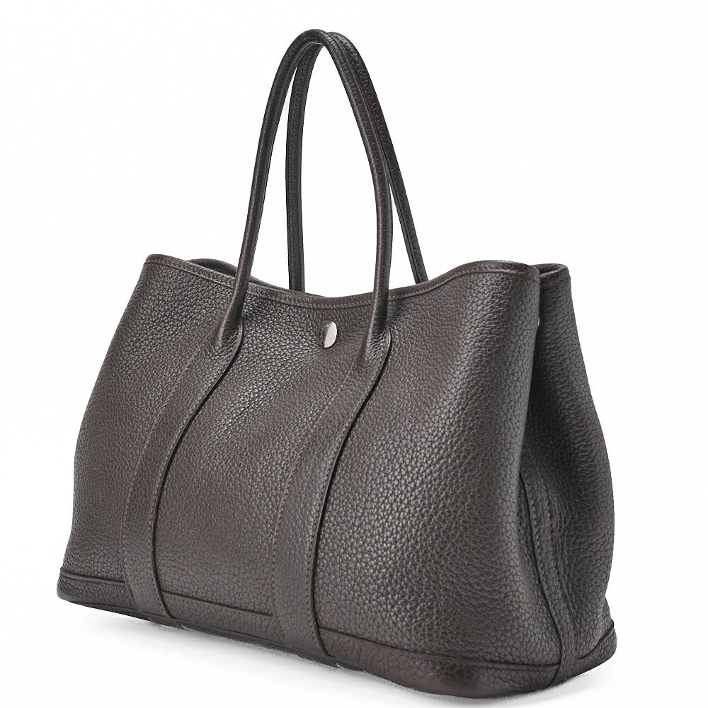 HERMES Garden Party TPM Tote Bag Negonda Cafe Silver-Tone Hardware Pre-Owned - Vintage La Charme