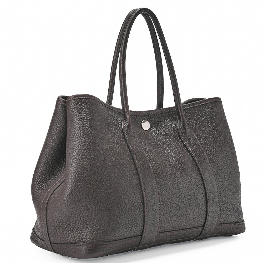 HERMES Garden Party TPM Tote Bag Negonda Cafe Silver-Tone Hardware Pre-Owned - Vintage La Charme