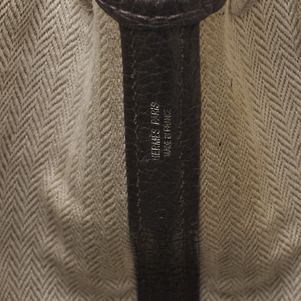 HERMES Garden Party TPM Tote Bag Negonda Cafe Silver-Tone Hardware Pre-Owned - Vintage La Charme