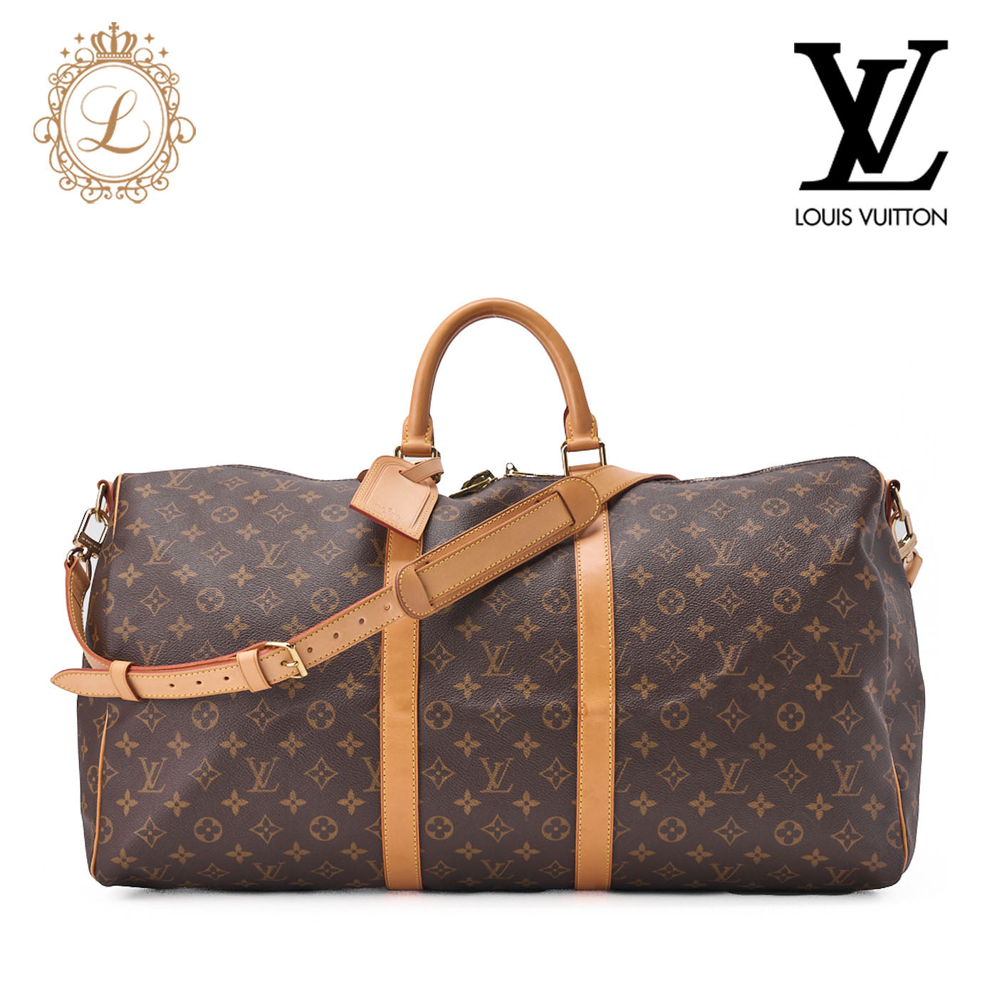 Louis Vuitton Shoulder Bag, Monogram, Canvas, Brown, Gold-Tone Hardware, Pre-Owned - Vintage La Charme