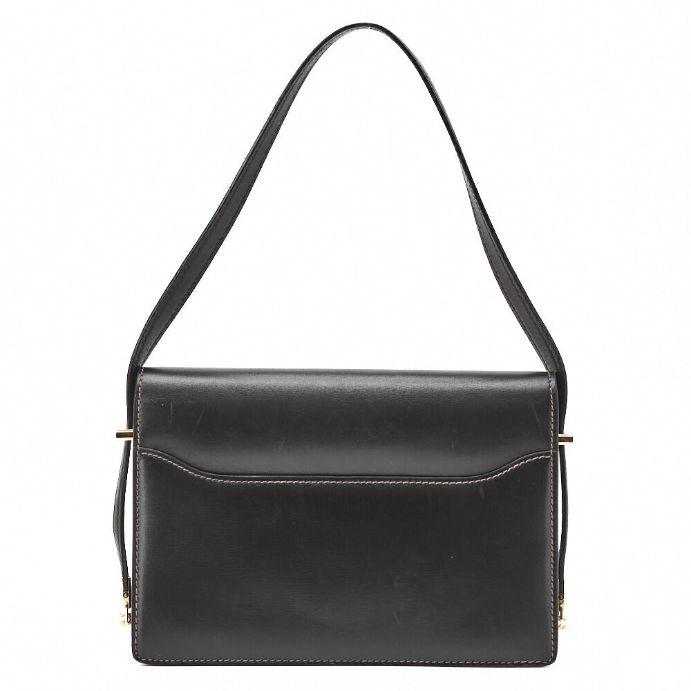 CELINE Shoulder Bag Carriage Calfskin Brown Gold-Tone Hardware Pre-Owned - Vintage La Charme