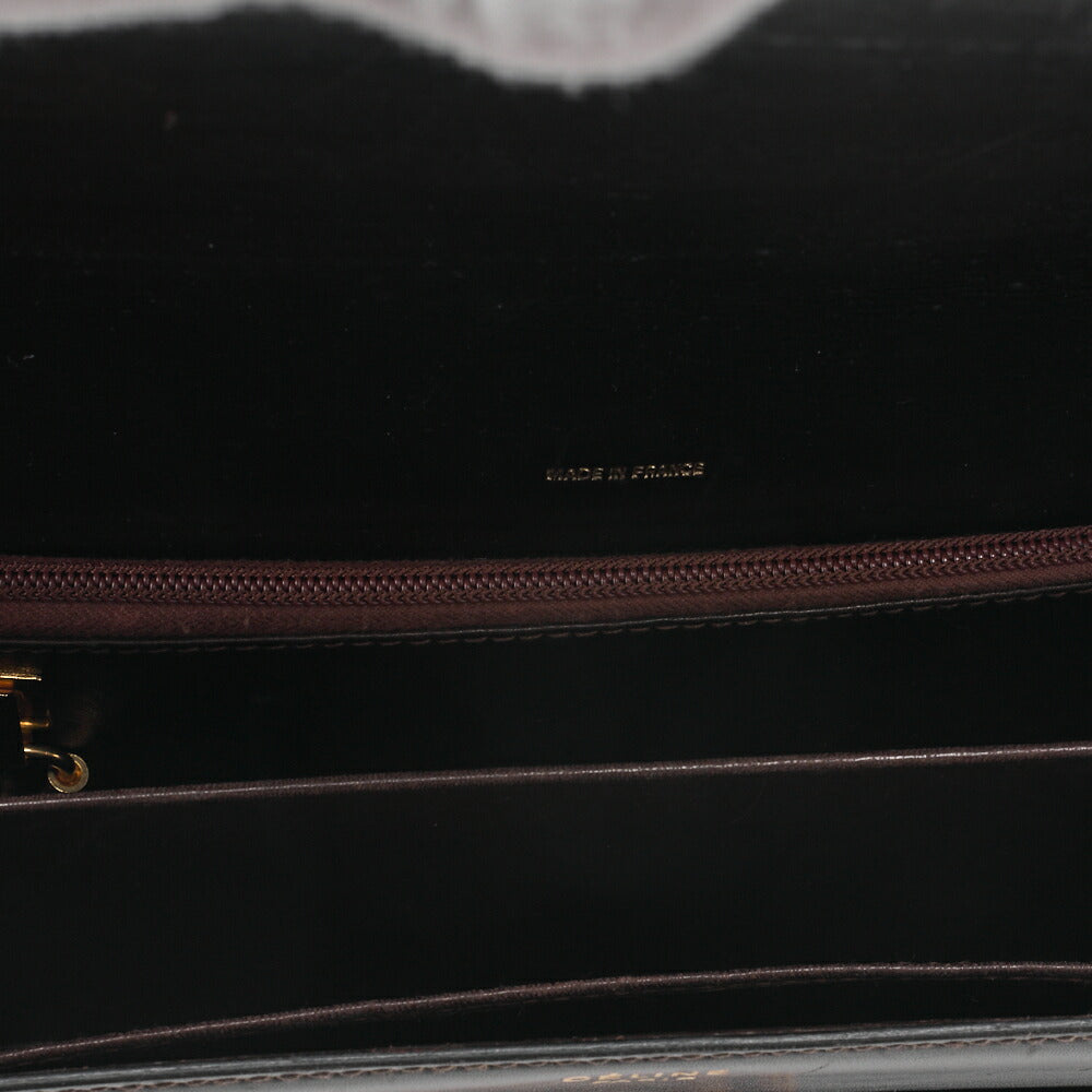 CELINE Shoulder Bag Carriage Calfskin Brown Gold-Tone Hardware Pre-Owned - Vintage La Charme