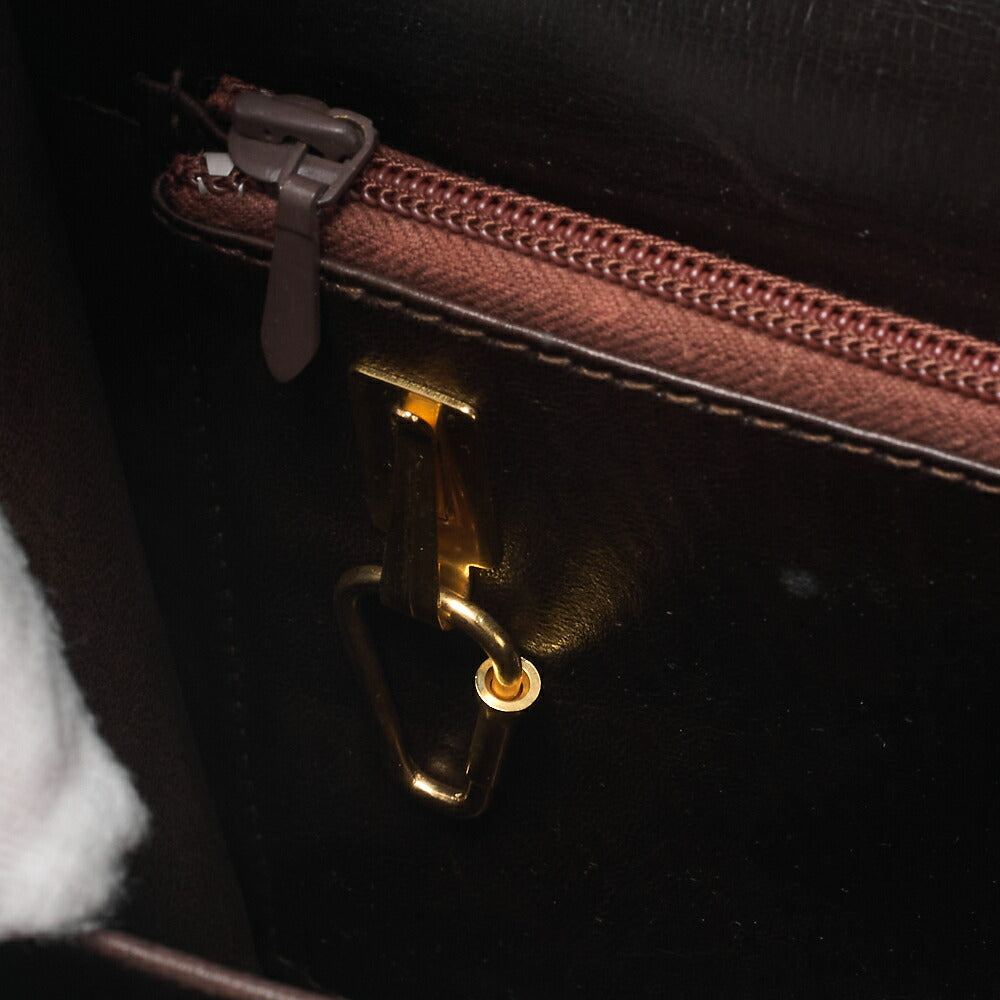 CELINE Shoulder Bag Carriage Calfskin Brown Gold-Tone Hardware Pre-Owned - Vintage La Charme