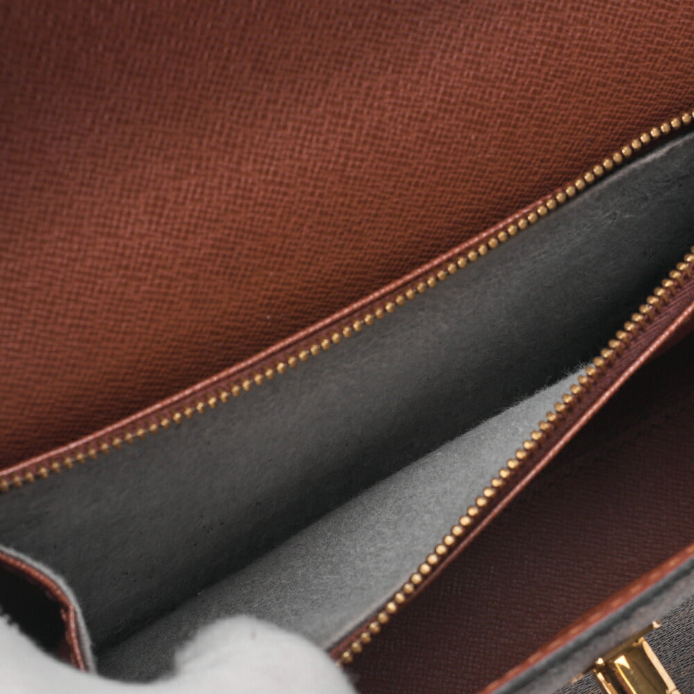 CELINE Handtasche Tote Bag Macadam PVC Leder Braun Goldfarbene Hardware Gebraucht