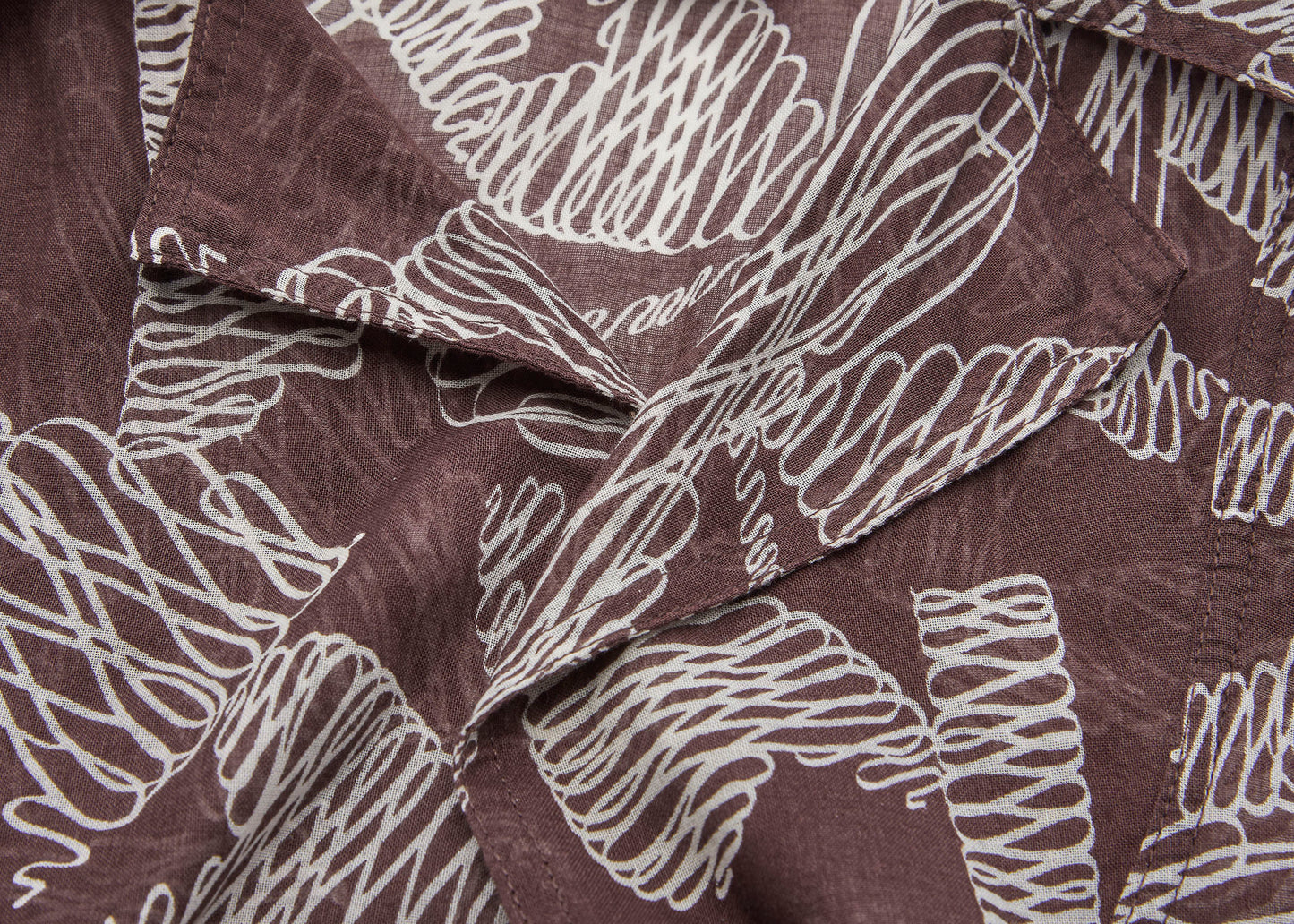 CHANEL Langarmbluse, Coco Mark Ribbon, 100 % Baumwolle, Braun, goldfarbene Metallteile, gebraucht