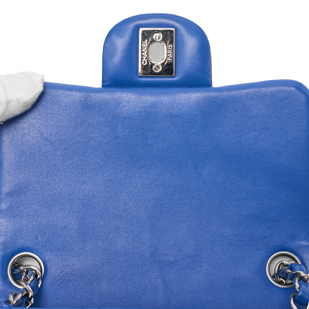 CHANEL Chain Shoulder Bag Mini Matelasse Turn Lock Lammleder Navy Gold-Tone Hardware Pre-Owned