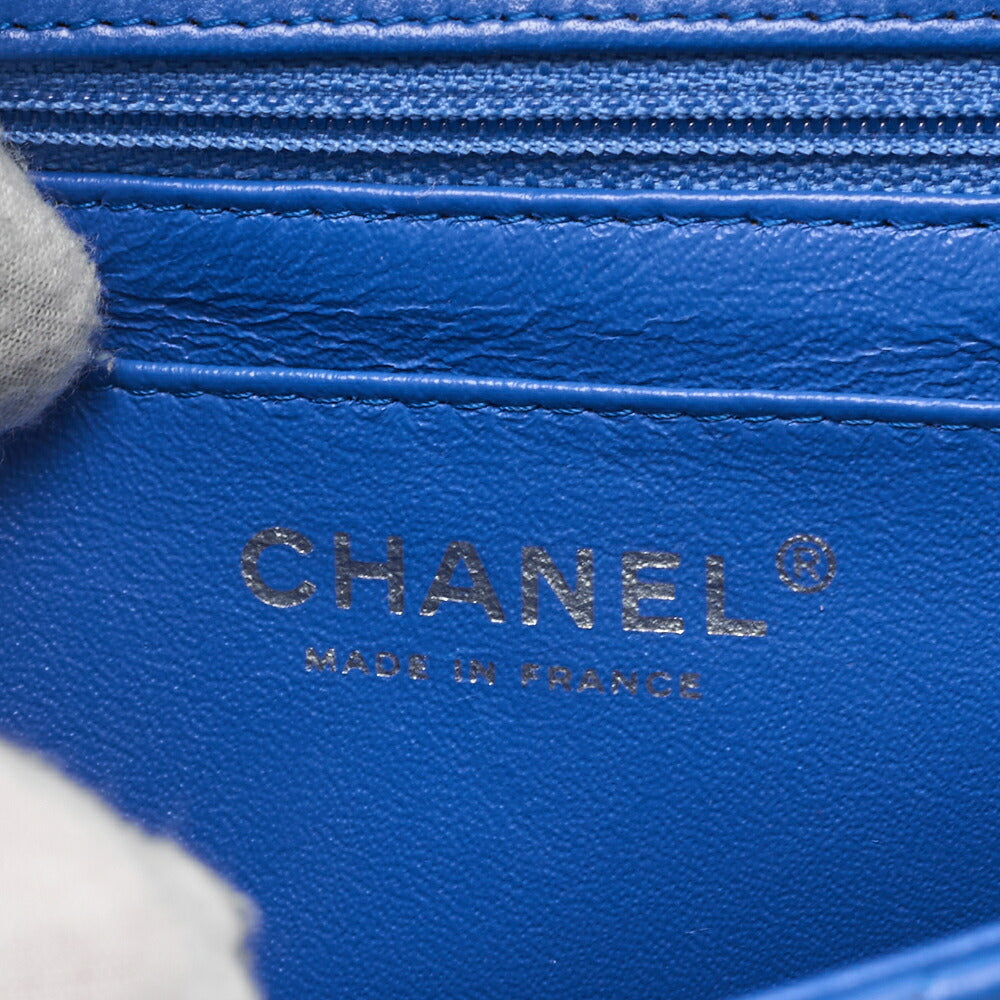 CHANEL Chain Shoulder Bag Mini Matelasse Turn Lock Lammleder Navy Gold-Tone Hardware Pre-Owned