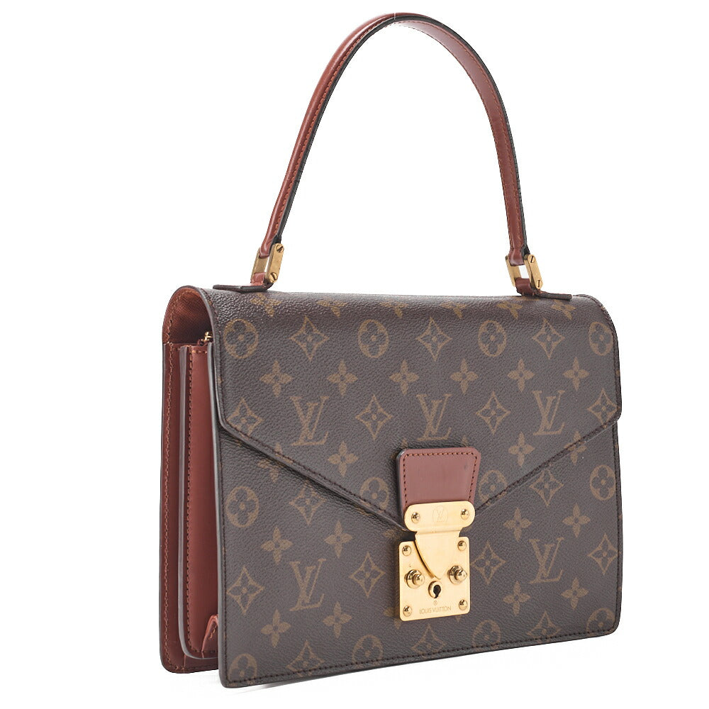 Louis Vuitton Handbag, Monogram Concorde, Canvas, Brown, Gold-Tone Hardware, Pre-Owned - Vintage La Charme