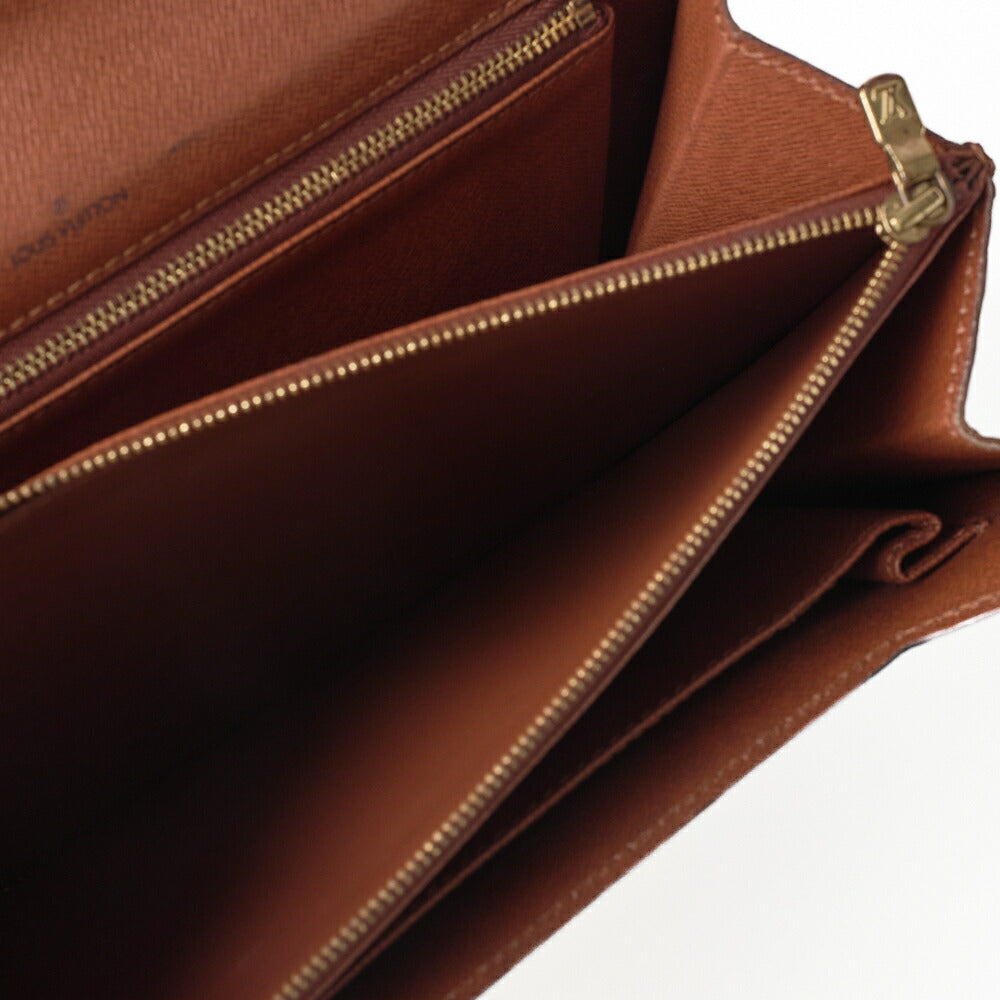 Louis Vuitton Handbag, Monogram Concorde, Canvas, Brown, Gold-Tone Hardware, Pre-Owned - Vintage La Charme