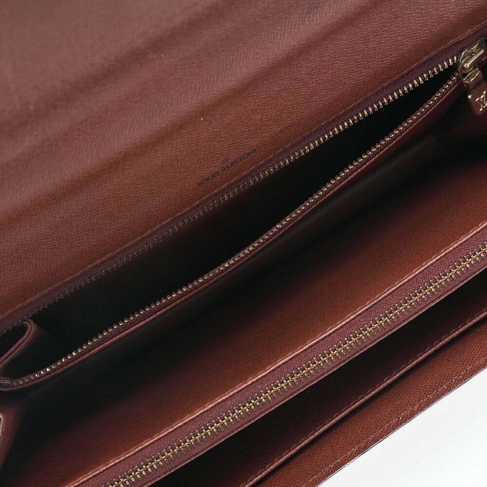 Louis Vuitton Handbag, Monogram Concorde, Canvas, Brown, Gold-Tone Hardware, Pre-Owned - Vintage La Charme