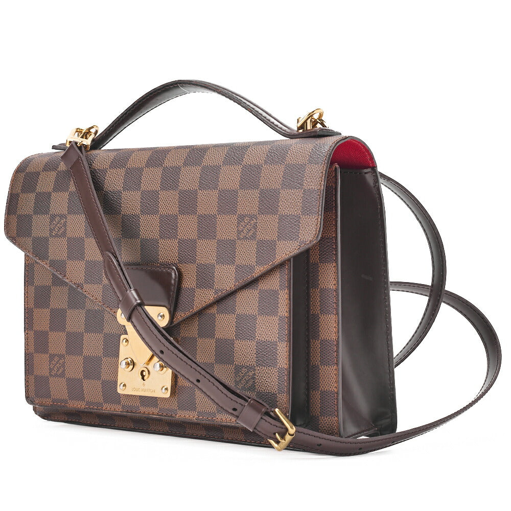 Louis Vuitton Handbag, Monogram Monceau 28, Canvas, Brown, Gold-Tone Hardware, Pre-Owned - Vintage La Charme