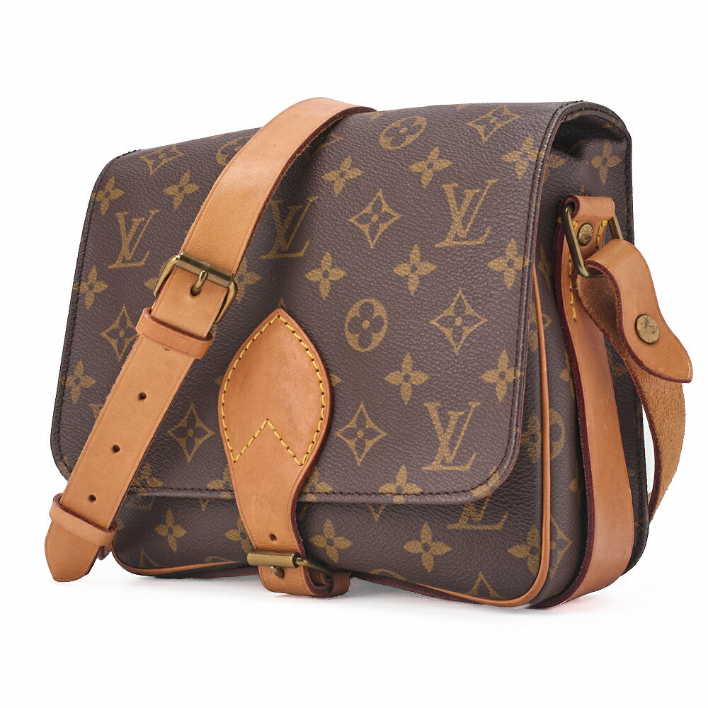 Louis Vuitton Shoulder Bag, Monogram Cartesier MM, Canvas, Brown, Gold-Tone Hardware, Pre-Owned - Vintage La Charme