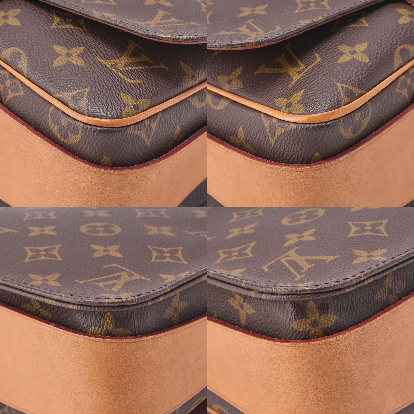 Louis Vuitton Shoulder Bag, Monogram Cartesier MM, Canvas, Brown, Gold-Tone Hardware, Pre-Owned - Vintage La Charme