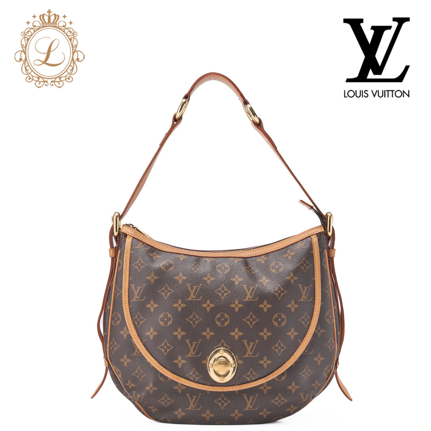 Louis Vuitton Shoulder Bag, Monogram, Canvas, Brown, Gold-Tone Hardware, Pre-Owned - Vintage La Charme