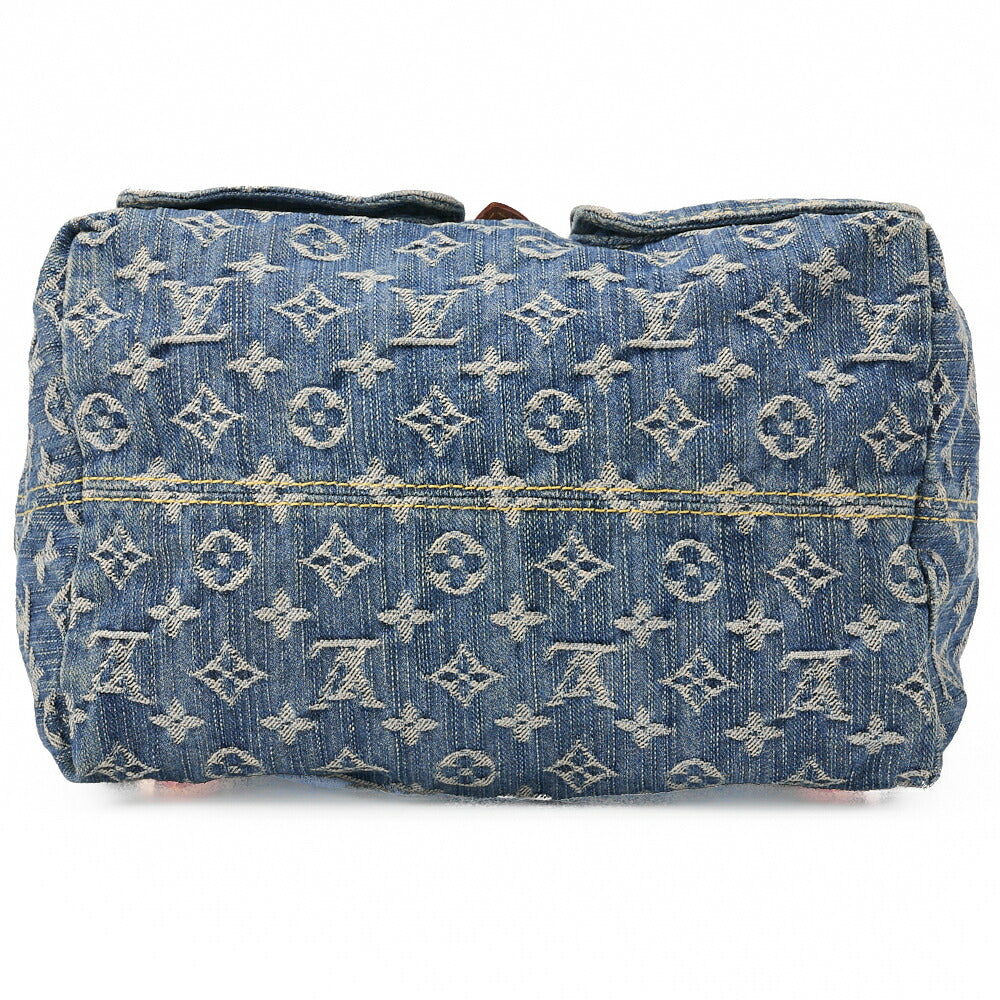 Louis Vuitton Shoulder Backpack Bag, Monogram Denim, Blue, Gold-Tone Hardware, Pre-Owned - Vintage La Charme