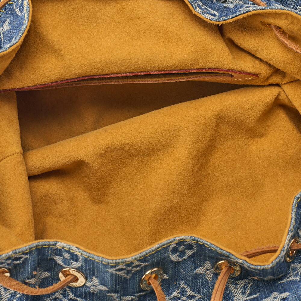 Louis Vuitton Shoulder Backpack Bag, Monogram Denim, Blue, Gold-Tone Hardware, Pre-Owned - Vintage La Charme