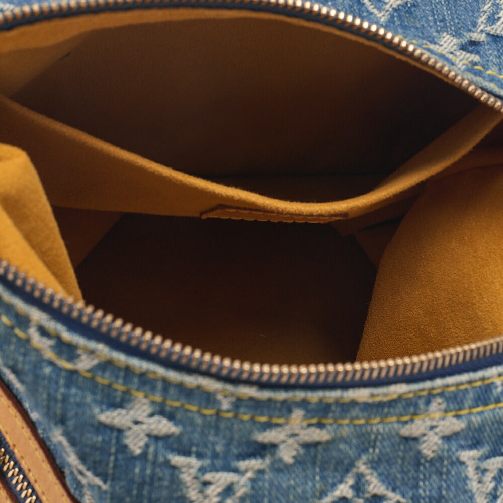Louis Vuitton Umhängetasche, Monogram Denim, Blau, Goldfarbene Hardware, Gebraucht
