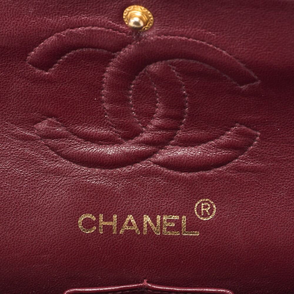 CHANEL Chain Shoulder Bag Matelasse Double Flap Lambskin Black Gold-Tone Hardware Pre-Owned - Vintage La Charme