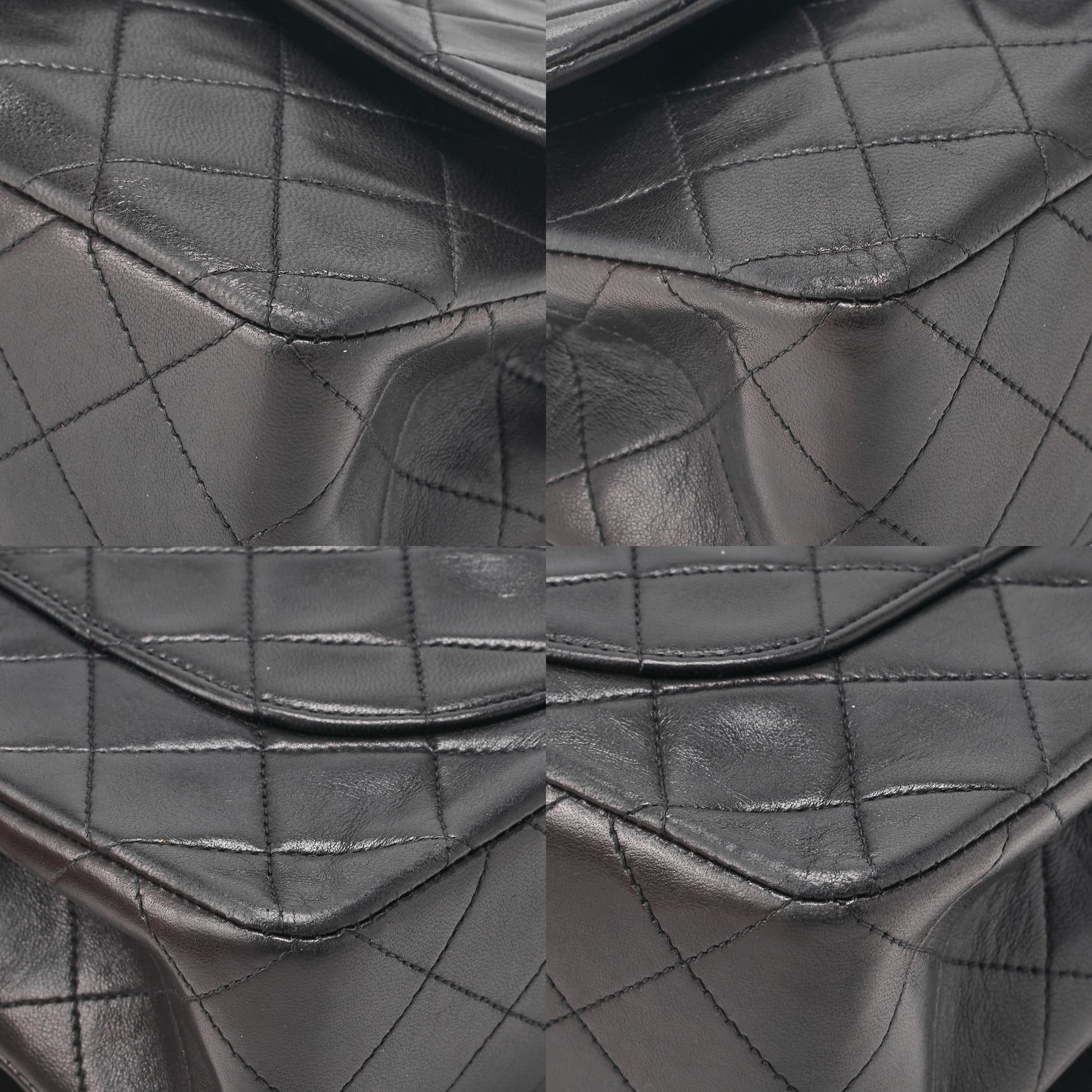 CHANEL Chain Shoulder Bag Matelasse Double Flap Lambskin Black Gold-Tone Hardware Pre-Owned - Vintage La Charme