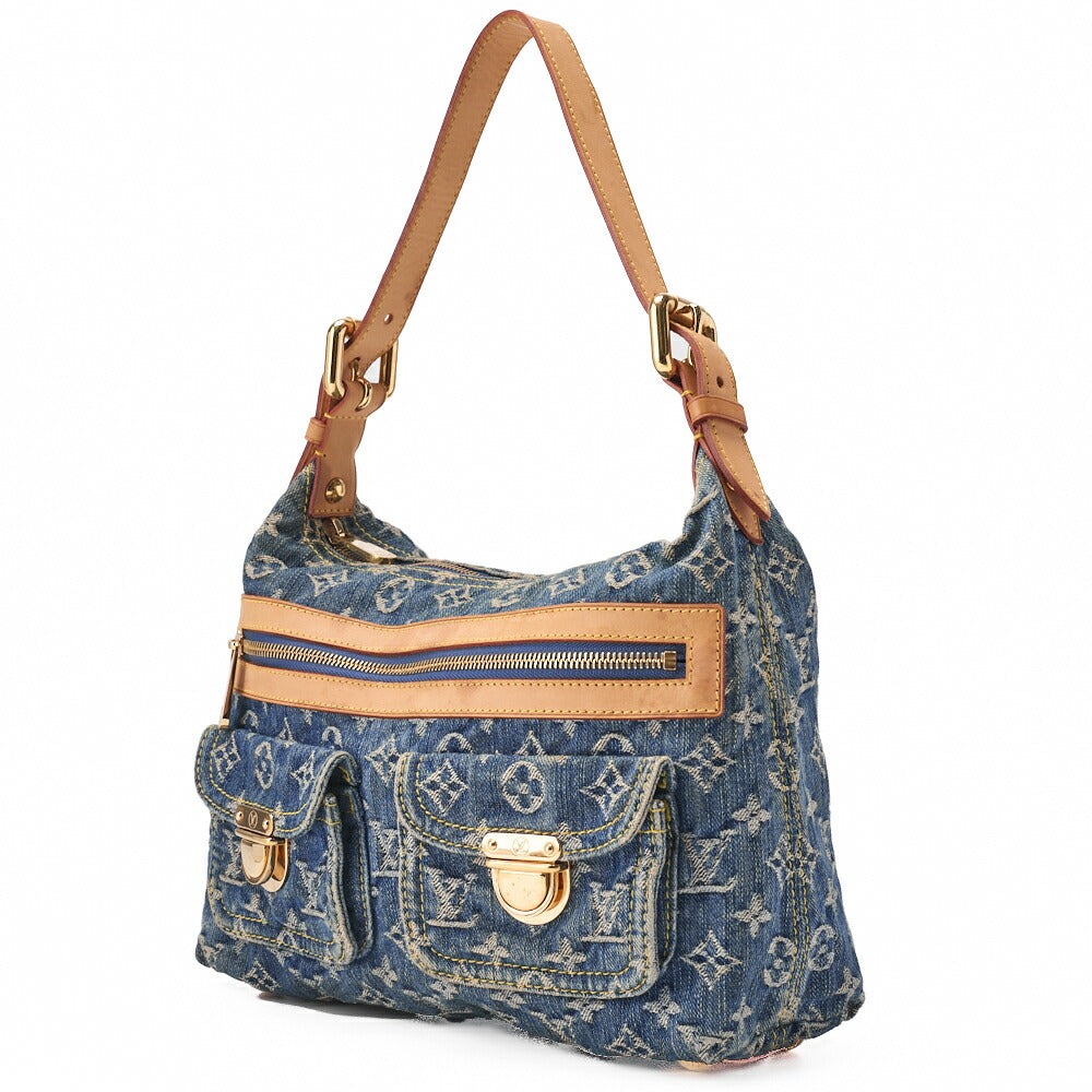 Louis Vuitton Shoulder Bag, Monogram Denim, Blue, Gold-Tone Hardware, Pre-Owned - Vintage La Charme