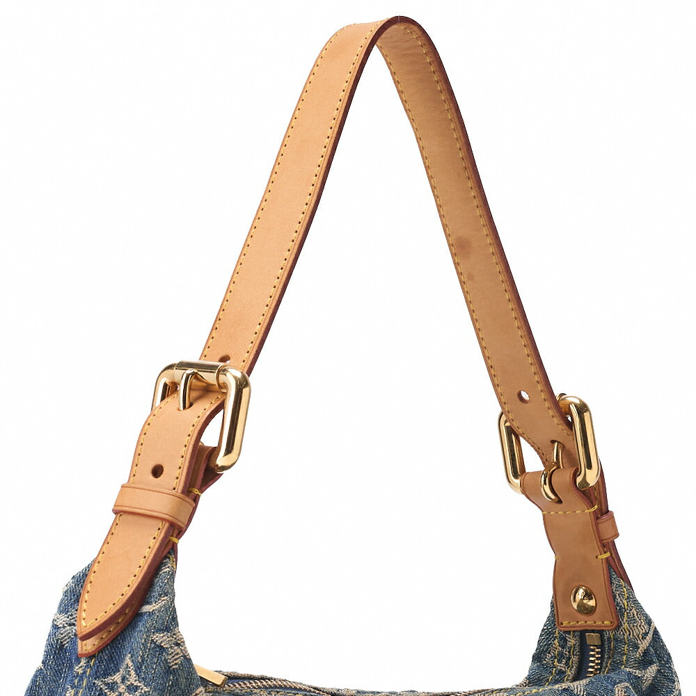 Louis Vuitton Shoulder Bag, Monogram Denim, Blue, Gold-Tone Hardware, Pre-Owned - Vintage La Charme