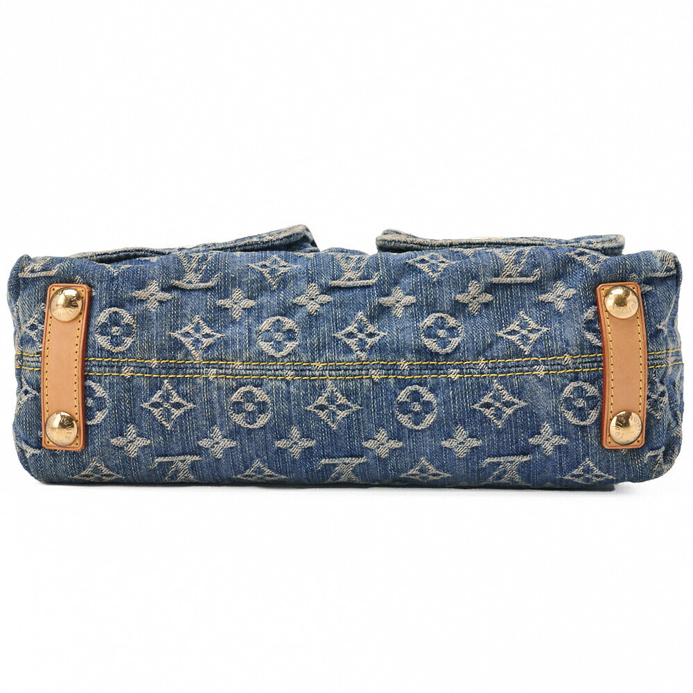 Louis Vuitton Shoulder Bag, Monogram Denim, Blue, Gold-Tone Hardware, Pre-Owned - Vintage La Charme
