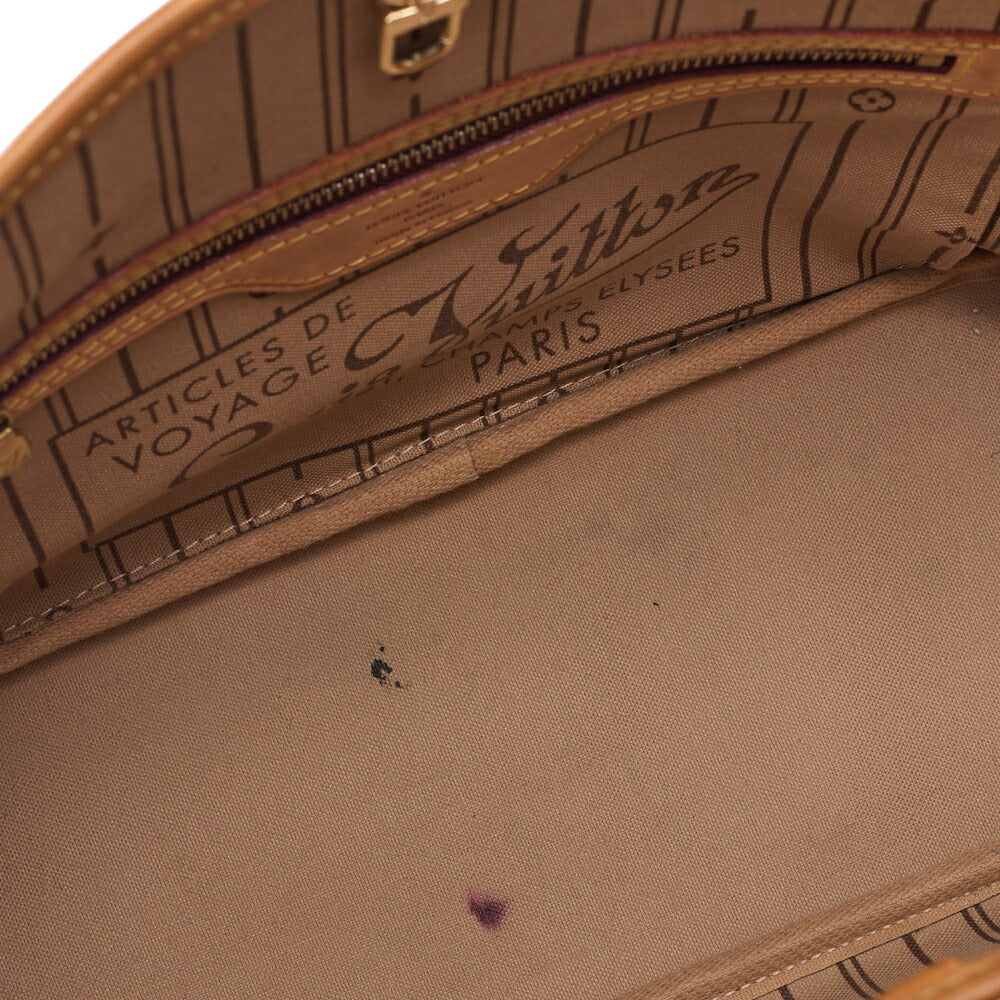 Louis Vuitton Tote Bag, Monogramm, Canvas, Braun, Goldfarbene Metallteile, Gebraucht