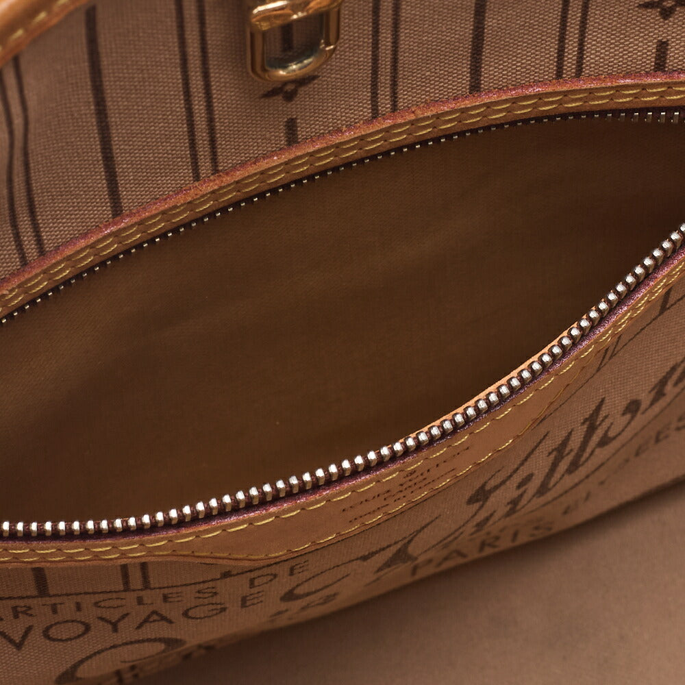 Louis Vuitton Tote Bag, Monogramm, Canvas, Braun, Goldfarbene Metallteile, Gebraucht