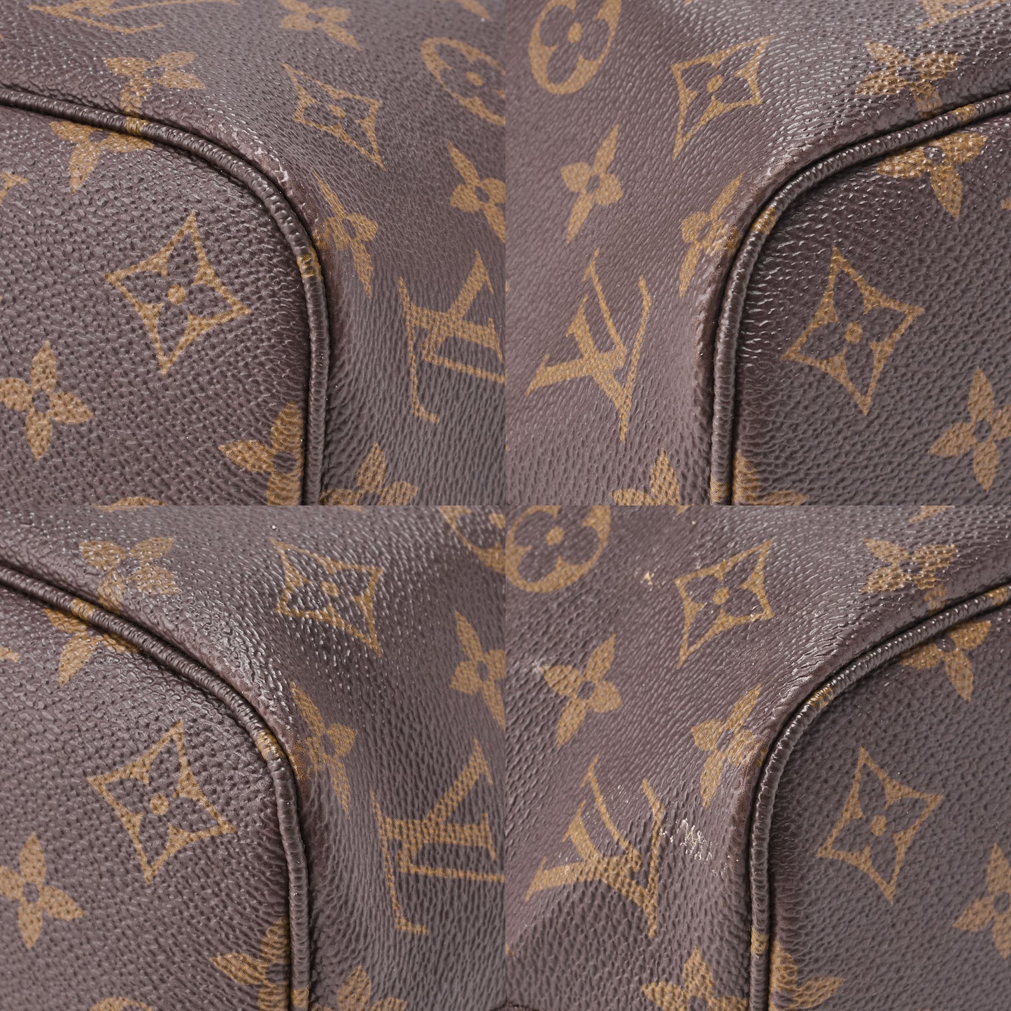 Louis Vuitton Tote Bag, Monogramm, Canvas, Braun, Goldfarbene Metallteile, Gebraucht