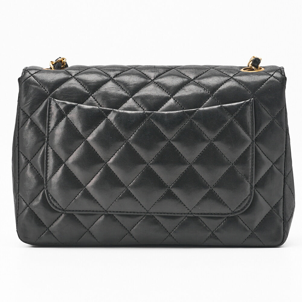 CHANEL Shoulder Bag Matelasse Lambskin Black Gold-Tone Hardware Pre-Owned - Vintage La Charme
