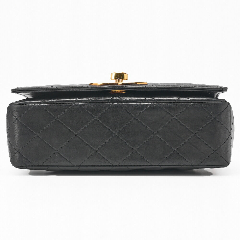 CHANEL Shoulder Bag Matelasse Lambskin Black Gold-Tone Hardware Pre-Owned - Vintage La Charme