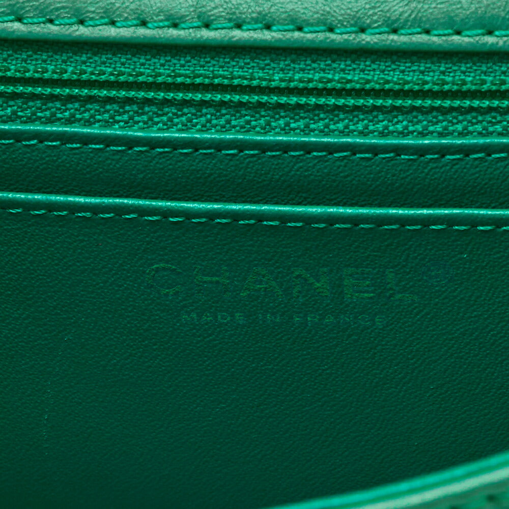 CHANEL Chain Shoulder Bag Matelasse 2.55 Vintage Calf Green Gold-Tone Hardware Pre-Owned - Vintage La Charme