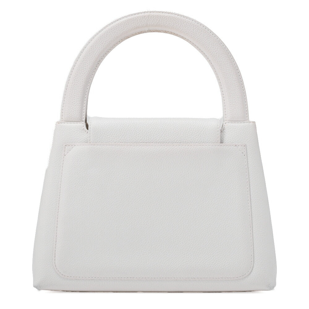 CHANEL Handbag Mini Kelly Type Caviar Skin White Gold-Tone Hardware Pre-Owned - Vintage La Charme