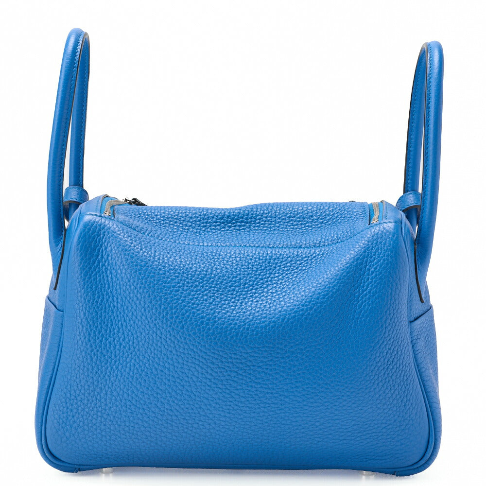 HERMES Shoulder Bag Lindy 26 2WAY Tryon Clemence Blue Zanzibar Gold-Tone Hardware Pre-Owned - Vintage La Charme
