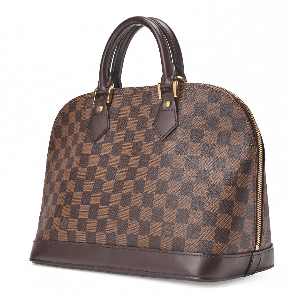 Louis Vuitton Handbag Alma PM Damier Canvas Brown Gold-Tone Hardware Pre-Owned - Vintage La Charme