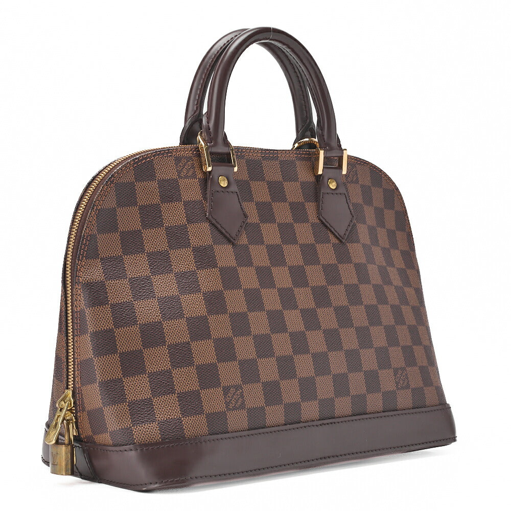Louis Vuitton Handbag Alma PM Damier Canvas Brown Gold-Tone Hardware Pre-Owned - Vintage La Charme