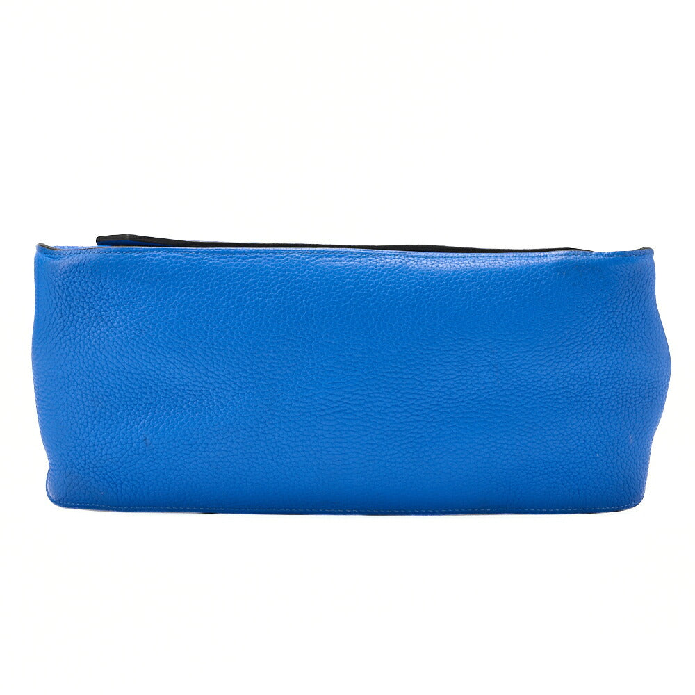 HERMES Gypsiere 34 Shoulder Bag Tryon Clemence Blue Zanzibar Silver-Tone Hardware Pre-Owned - Vintage La Charme