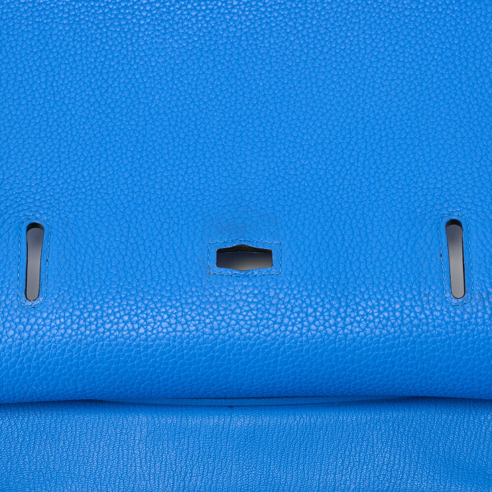 HERMES Gypsiere 34 Shoulder Bag Tryon Clemence Blue Zanzibar Silver-Tone Hardware Pre-Owned - Vintage La Charme