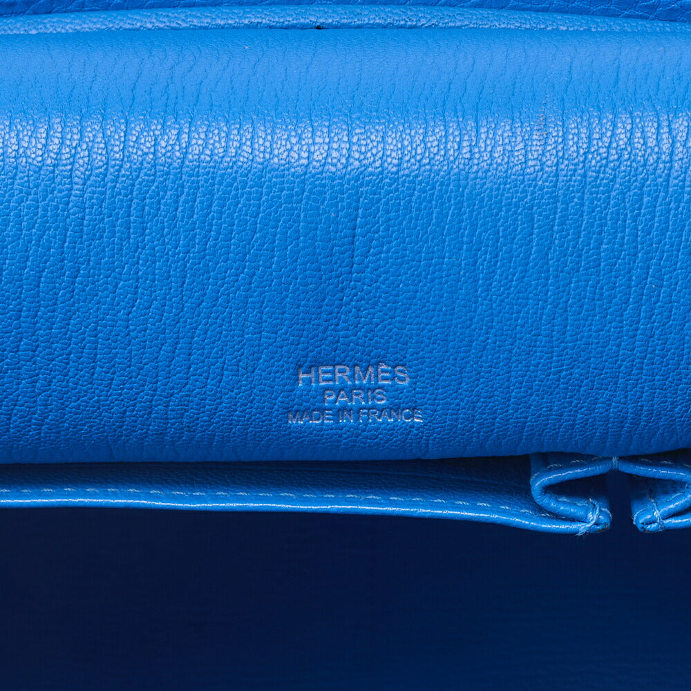 HERMES Gypsiere 34 Shoulder Bag Tryon Clemence Blue Zanzibar Silver-Tone Hardware Pre-Owned - Vintage La Charme