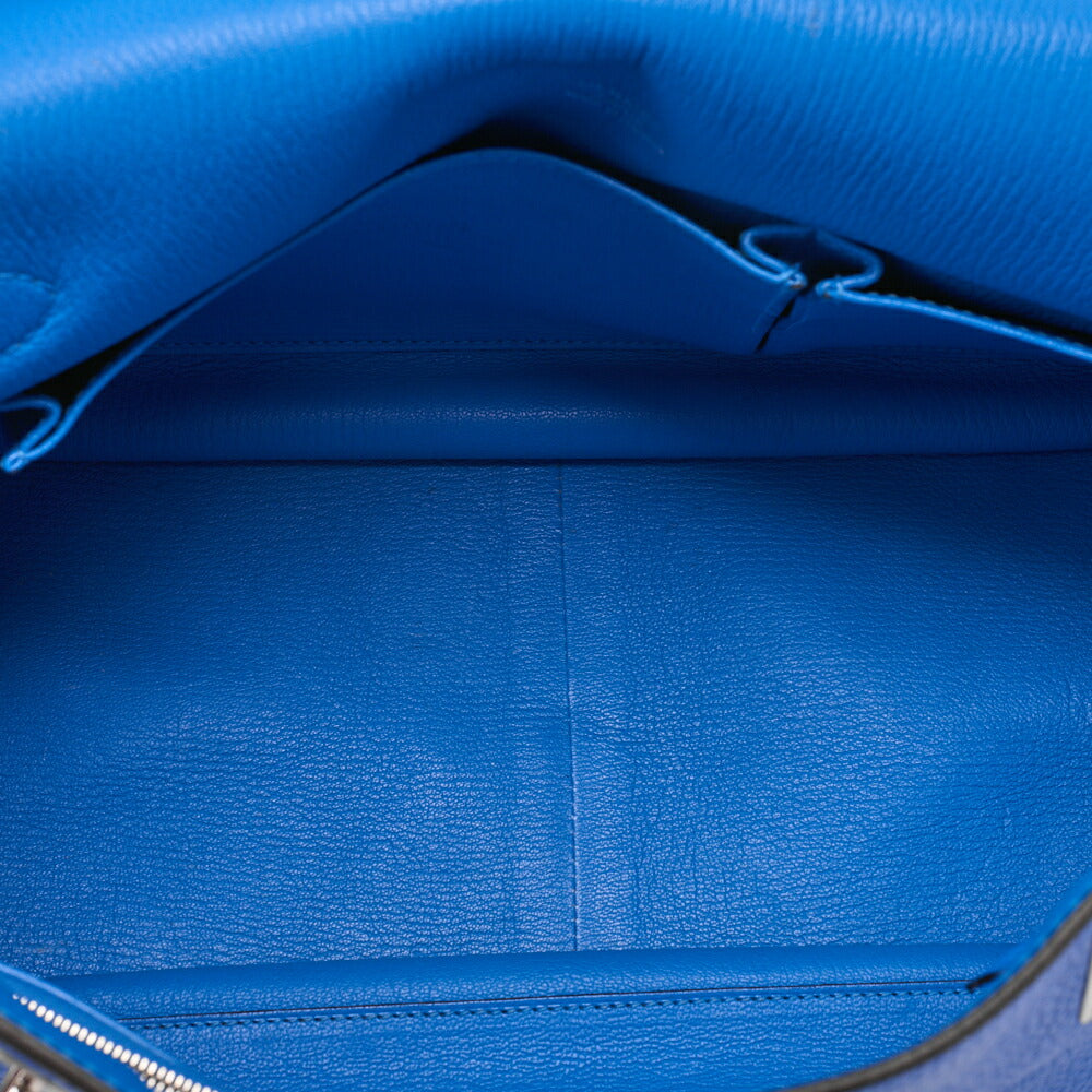 HERMES Gypsiere 34 Shoulder Bag Tryon Clemence Blue Zanzibar Silver-Tone Hardware Pre-Owned - Vintage La Charme