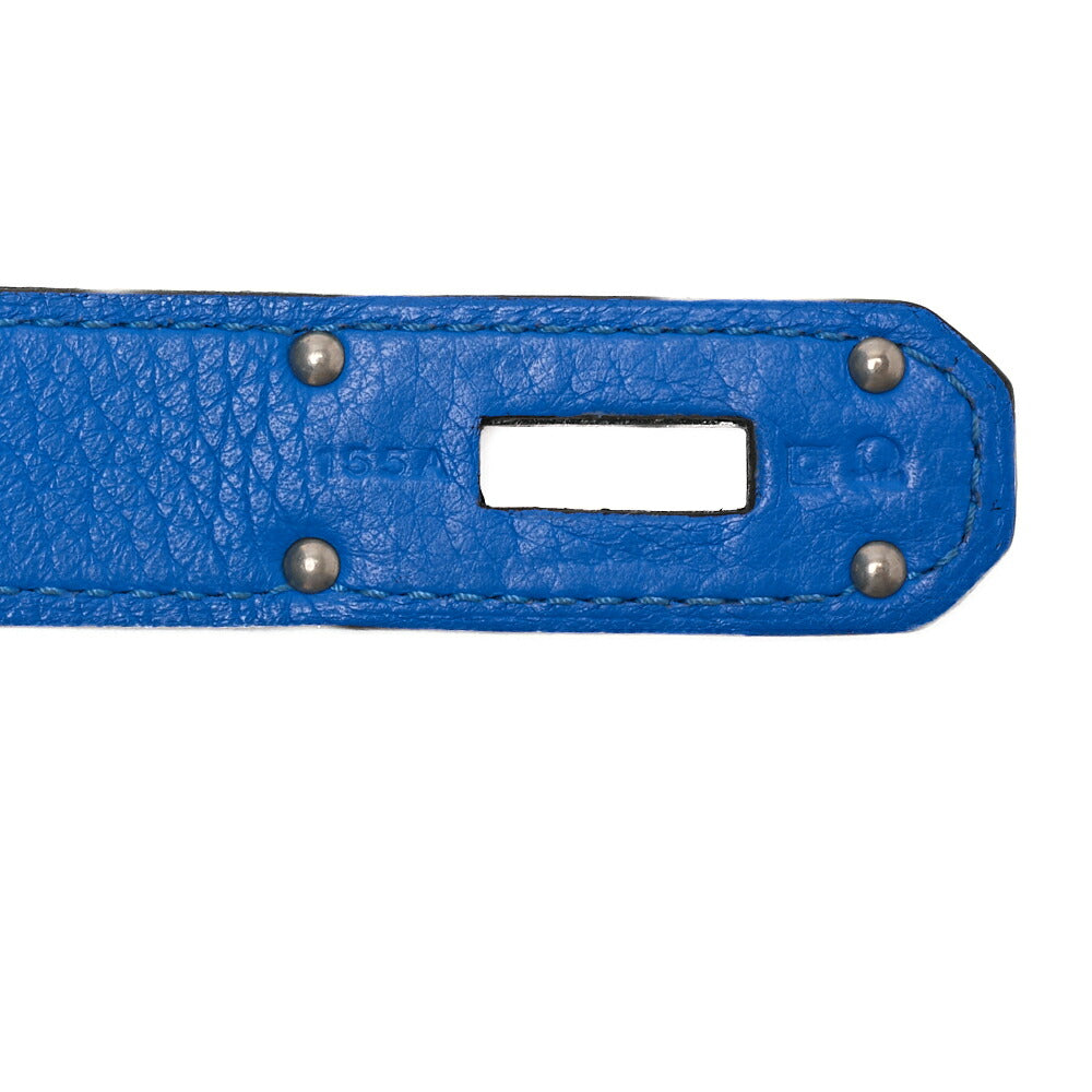 HERMES Gypsiere 34 Shoulder Bag Tryon Clemence Blue Zanzibar Silver-Tone Hardware Pre-Owned - Vintage La Charme