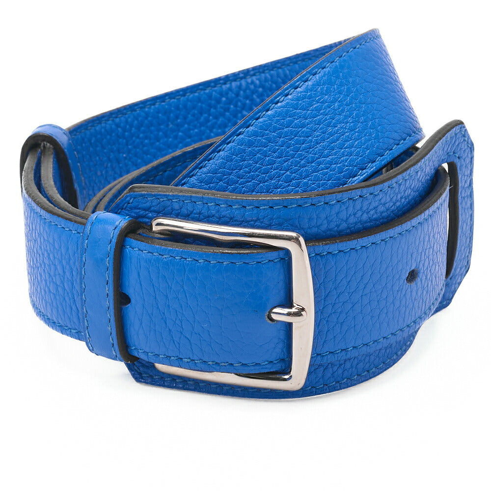 HERMES Gypsiere 34 Shoulder Bag Tryon Clemence Blue Zanzibar Silver-Tone Hardware Pre-Owned - Vintage La Charme