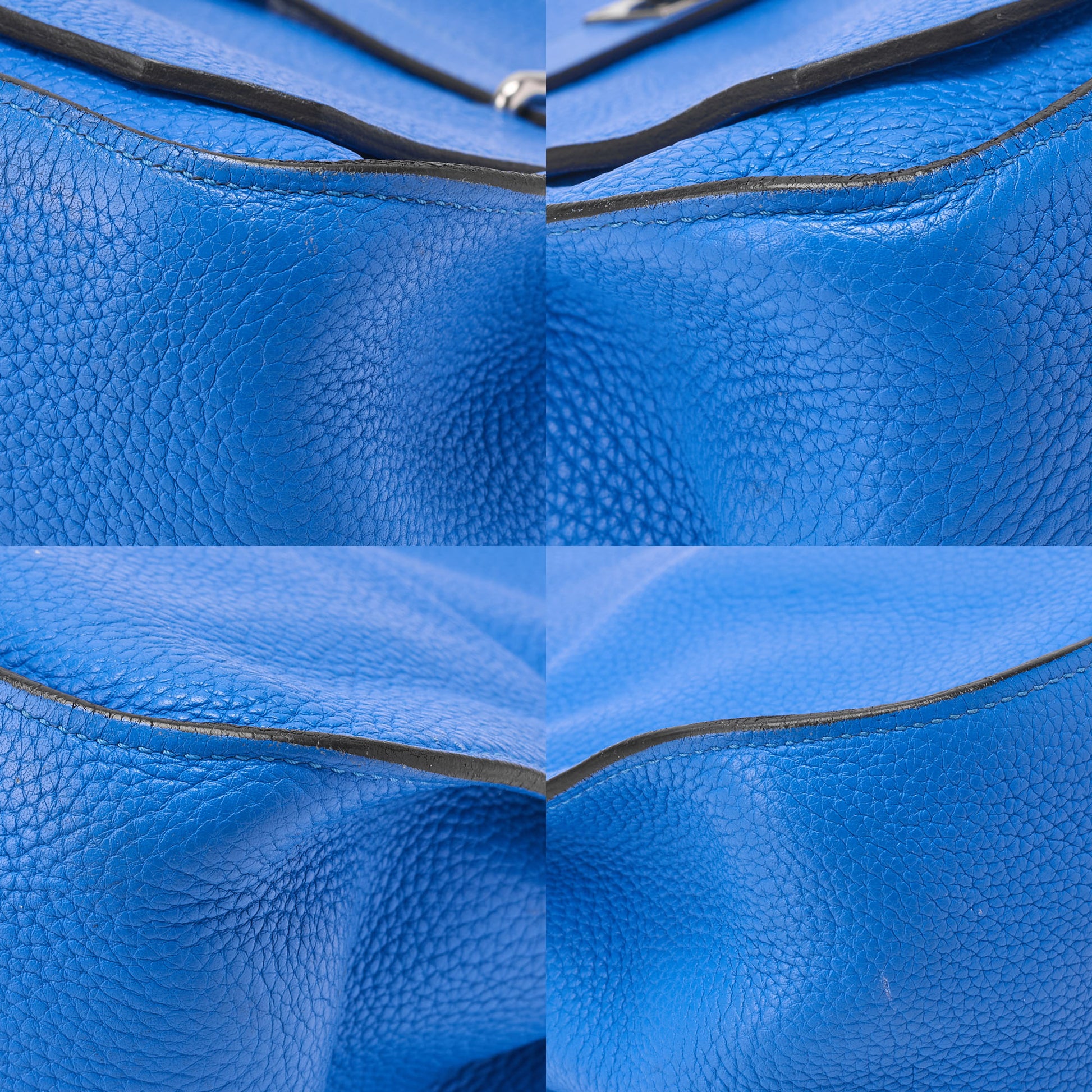 HERMES Gypsiere 34 Shoulder Bag Tryon Clemence Blue Zanzibar Silver-Tone Hardware Pre-Owned - Vintage La Charme